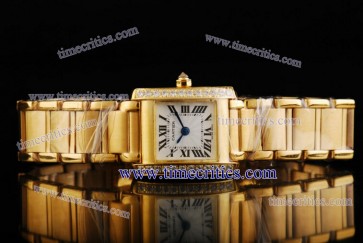 Cartier TriCAR440 Tank Francaise Yellow Gold Diamond Watch