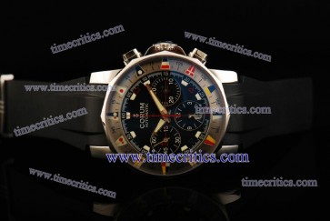 Corum TriCOR031 Chronograph Regatta Black Dial Steel Watch