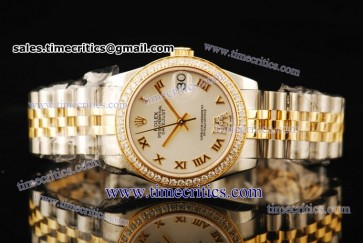 Rolex TriROL293 Datejust White Dial Two Tone Watch