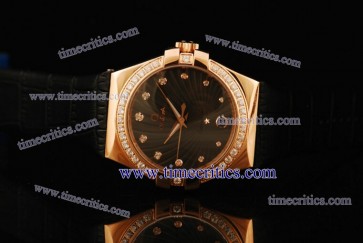 Omega TriOGA141 Constellation 35mm Rose Gold Diamond Watch