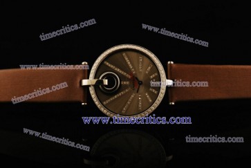 Cartier TriCAR335 Captive Brown Satin Steel Diamond Watch