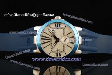 Ulysse Nardin TriUN075 Executive Dual Time Mens White Dial Steel Watch