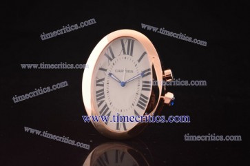 Cartier TriCAR429 Baignoire Travel Clock Rose Gold