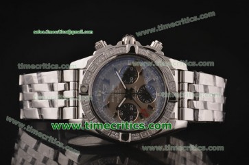 Breitling TriBRL435 Chronomat GMT Gray Dial Steel Watch 