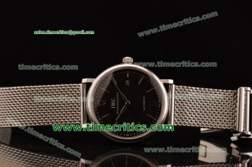 IWC TriIWCP2154 Portofino 1:1 Original Black Dial Steel Watch