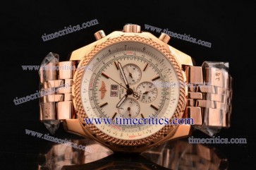 Breitling TriBrlb018 Bentley 6.75 White Dial Rose Gold Watch