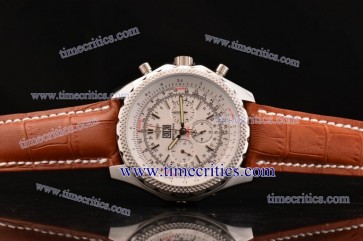 Breitling TriBrlb004 Bentley 6.75 White Dial Stick Markers Steel Watch