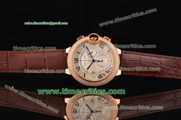 Cartier CBB003 Ballon Bleu Chronograph Rose Gold Diamond