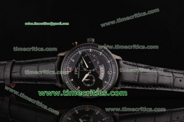 IWC TriIWCP2207 Portuguese Black Dial PVD Watch