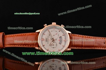 IWC TriIWCP2208 Portuguese White Dial Rose Gold Watch