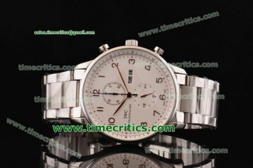 IWC TriIWCP2210 Portuguese White Dial Steel Watch