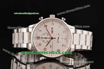 IWC TriIWCP2212 Portuguese Chrono White Dial Steel Watch