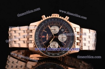 Breitling TriBrl215 Navitimer 01 Black Dial Rose Gold Watch