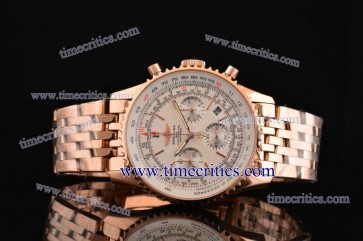 Breitling TriBrl216 Navitimer 01 White Dial Rose Gold Watch