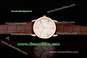 Cartier TriCAR88024 Ronde Solo White Dial Rose Gold Watch