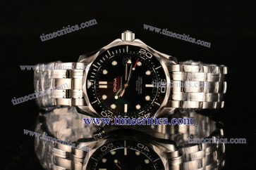 Omega TriOGA89052 Seamaster Diver 300 M Co-Axial 1:1 Original Black Dial Steel Watch