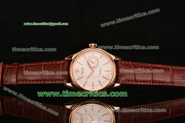 Rolex TriROX89071 Cellini Date White Dial Rose Gold Watch (2014 New)