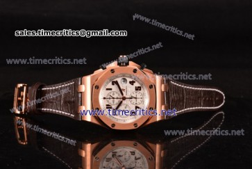 Audemars Piguet TriAP89079 Royal Oak Offshore Chrono White Dial Rose Gold Watch 1:1 Best Edition (JF)