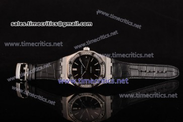 Audemars Piguet TriAP89095 Royal Oak 41mm Black Dial Diamonds Bezel Steel Watch (EF)