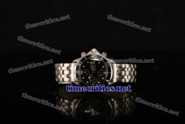 Omega TriOGA89079 Seamaster Diver 300M Chrono Black Dial Full Steel Watch (GF)