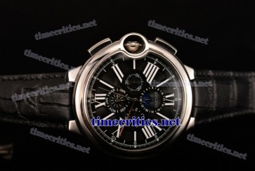 Cartier TriCAR89058 Ballon Bleu De Large Black Dial Steel Watch