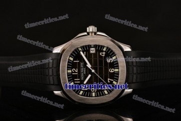 Patek Philippe TriUN99048 Aquanaut Black Dial Black Rubber Steel Watch (BP)