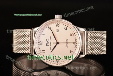 IWC TriIWC89072 Portugieser White Dial Silver Arabic Numeral Markers Full Steel Watch 