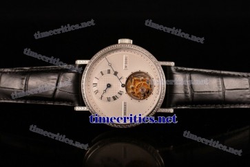 Breguet TriBE99014 Grand Complication Tourbillon White Dial Diamonds Bezel Steel Watch