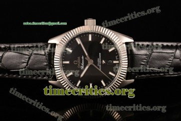 Omega TriOMG291110 Globemaster Co-Axial Master Chronometer Black Dial Black Leather Steel Watch