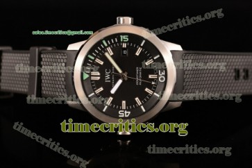 IWC TriIWC89121 Aquatimer Black Dial Black Rubber Steel Watch