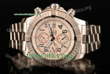 Breitling TriBRL89114 Super Avenger Chrono White Dial Full Steel Watch