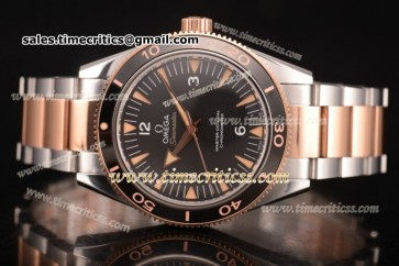 Omega TriOMG291151 Seamaster 300 Master Co-Axial Black Dial Two Tone Watch