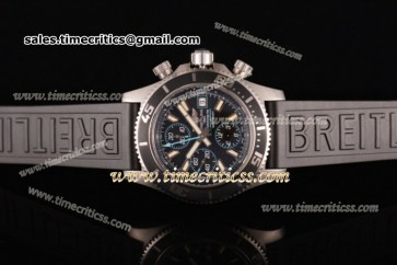 Breitling TriBRL8922 Superocean a1334102/ba83-1pro3t Black Dial Black Leather Steel Watch