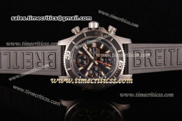 Breitling TriBRL8924 Superocean a1334102/ba85-1pro3t Black Dial Black Rubber Steel Watch