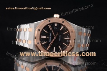 Audemars Piguet TriAP89228 Royal Oak 37mm Black Dial Two Tone Watch (J12)