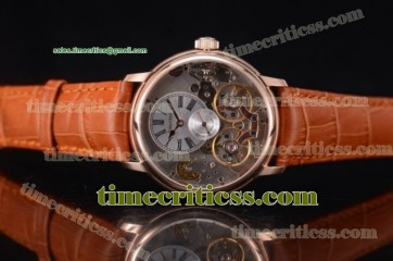 Audemars Piguet TriAP89299 Jules Audemars Skeleton Tourbillon Silver Dial Rose Gold Watch