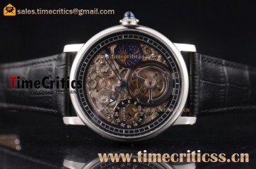 Cartier TriCAR89453 Ronde De MoonPhase Skeleton Dial Steel Watch