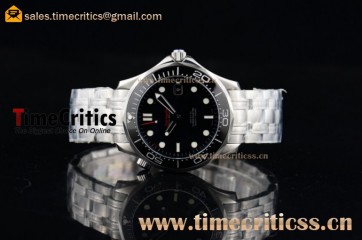 Omega TriOMG291338 Seamaster Diver 300 M Black Dial Ceramic Bezel Full Steel Watch 