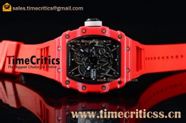 1:1 Richard Mille RM 35-02 RAFAEL NADA TriRM99263 Red PVD Skeleton Dial Red Rubber 