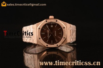 Audemars Piguet TriAP89322 Royal Oak Brown Dial Rose Gold Bracelet Rose Gold Watch (EF)