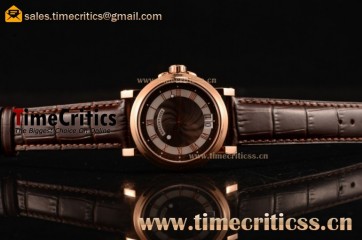 Breguet TriBE99018 Marine Big Date Brown Dial Rose Gold Watch