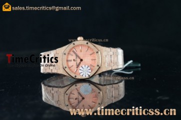 Audemars Piguet 67653OR.GG.1263OR.02  Royal Oak Pink Dial Rose Gold Watch (EF)