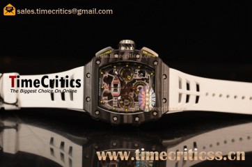 Richard Mille RM11-03 TriRM145512 Clone Richard Mille Movement Carbon Fiber Case White Rubber Strap (KV)