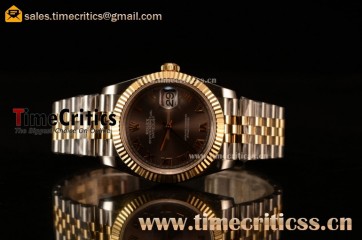 Rolex Datejust 36mm Swiss ETA 2836 Automatic Two Tone with Pink Dial and Roman Markers