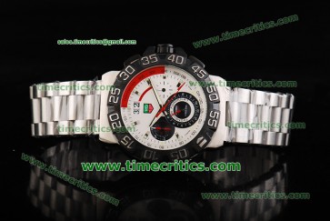 Tag Heuer TcrTHF006 Formula 1 Mens Chrono White Dial Steel Watch