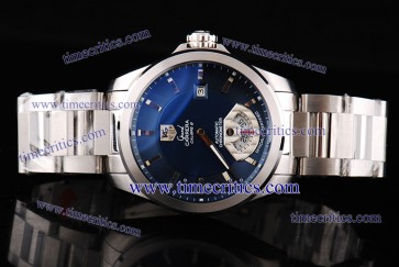 Tag Heuer TcrTHGC201 Grand Carrera Calibre 8 ETA Coating Blue Dial Stick Markers Steel Watch