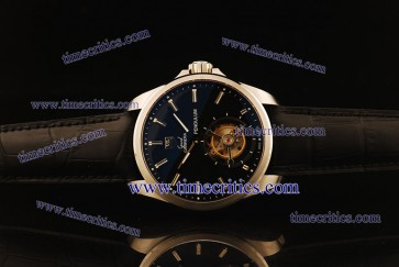 Tag Heuer TcrTCC315 Grand Carrera Pendulum Black Dial Black leather Strap Steel Watch