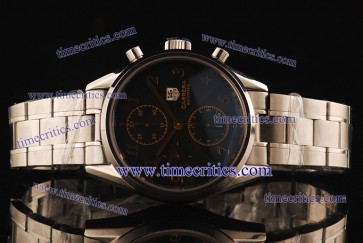 Tag Heuer TcrTCC300 Carrera Calibre 16 Heritage Chrono Black Dial Steel Watch