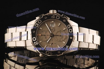 Tag Heuer TcrTHA050 Aquaracer Automatic 500M 5 Chrono 1:1 Original Grey Dial Steel Watch