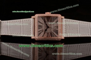 Franck Muller TriDEW2028 Master Square  Full Diamond Dial Rose Gold Watch